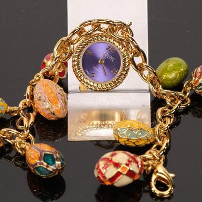 Joan Rivers charm bracelet watch