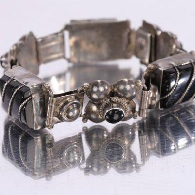 sterling and onyx bracelet