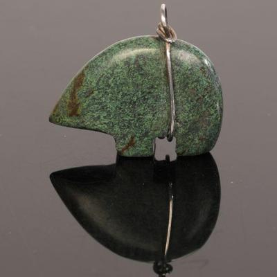 Zuni carved stone fetish pendant