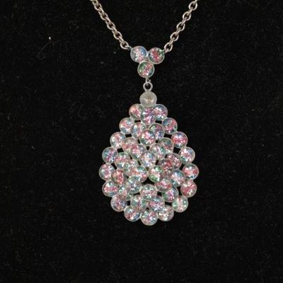 Rhinestone Cluster Necklace