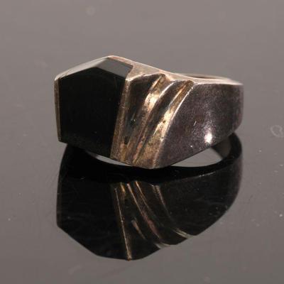 Sterling & Onyx ring