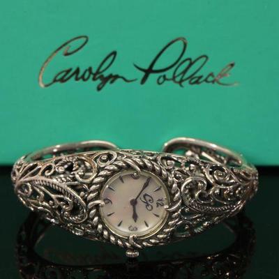 Carolyn Pollack sterling silver ladies wristwatch