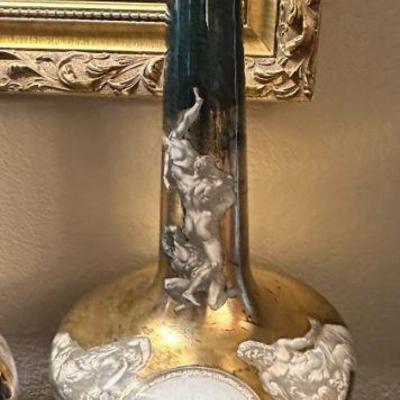 Reverse Decoupage Lamp