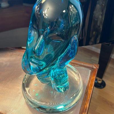"Thinker" Murano Art Glass - Artist: Guliano Tosi - 16-1/2" tall