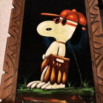 Man’s best friend oil on velvet