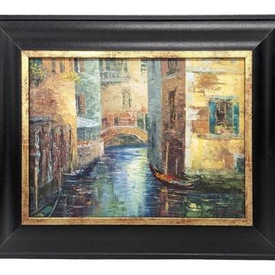 #94 • Farrow: Signed Venice Oil Painting, Framed
WWW.LUX.BID
