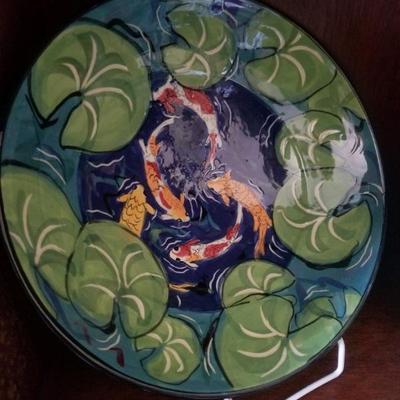 Majolica type  cake plate