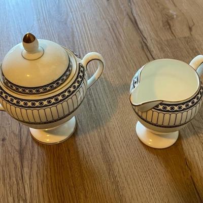 Wedgewood “Colonade” sugar & creamer
