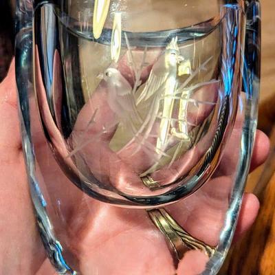 Stromberg crystal vase