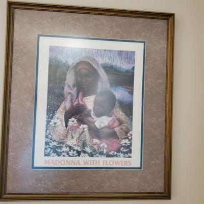 MADONNA WITH FLOWERS PRINT
