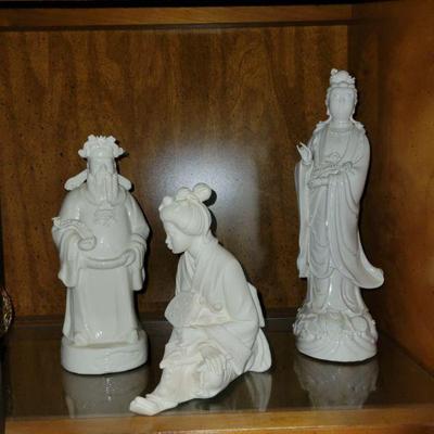 WHITE CHINA FIGURINES