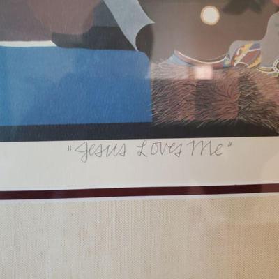 JESUS LOVES ME SERIGRAPH SIGNED, NUMBERER LEP