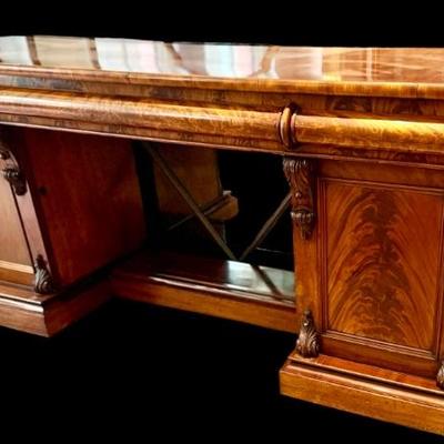 Stunning 19th century dining room buffet~ acquired from an Antique dealer in London in 1993. The piece easily disassembles; the top, the...