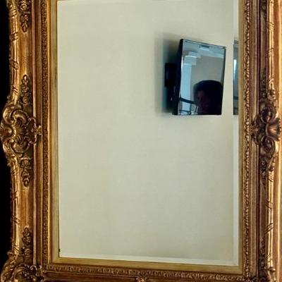 CONDITION: excellent. 
DIMENSIONS:
58”H (top middle)
55”H (top side) 
46”W
Glass: 39”H x 29”W 