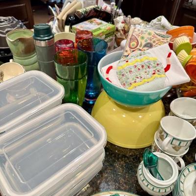 vintage Pyrex in the kitchen