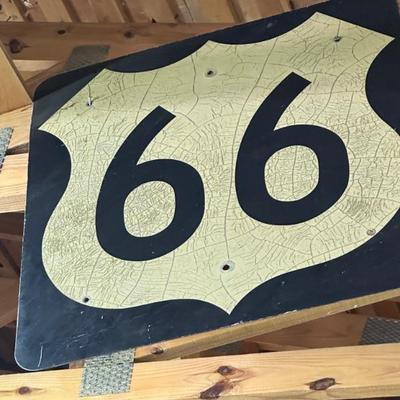 Vintage Route 66 highway 