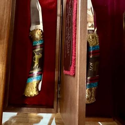 Buck custom knives by David YellowHorse
