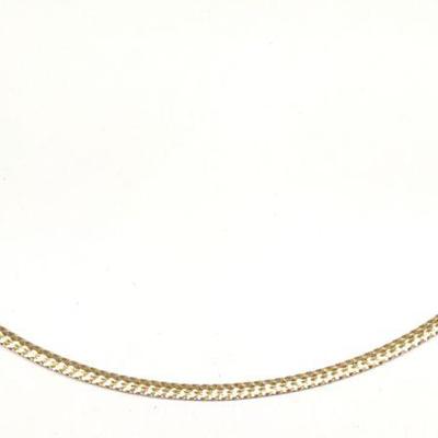 18K Yellow & White Reversible Necklace (16" L)