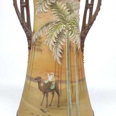 Nippon Moriage Desert Scene Camel Rider Vase