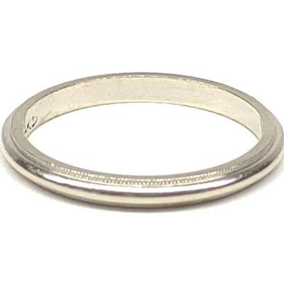 14K White Gold Band Ring (sz 5.25)