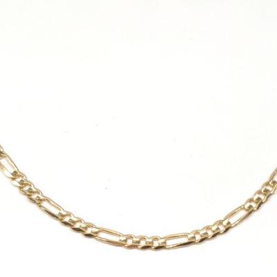 18K Gold Figaro Chain Necklace (20" long)