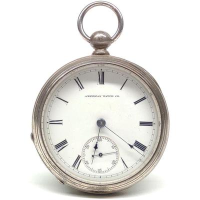 Antique Waltham Coin Silver Pocket Watch