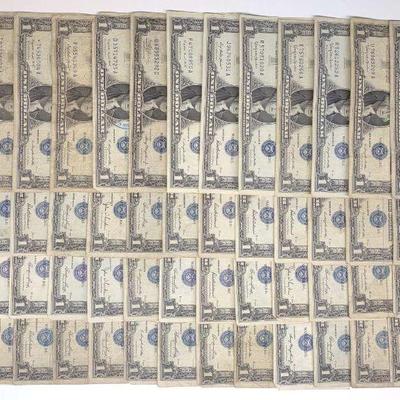 (52) $1 Silver Certificates US Notes