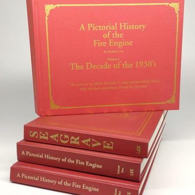 4 Matthew Lee Signed Pictorial Fire History Books