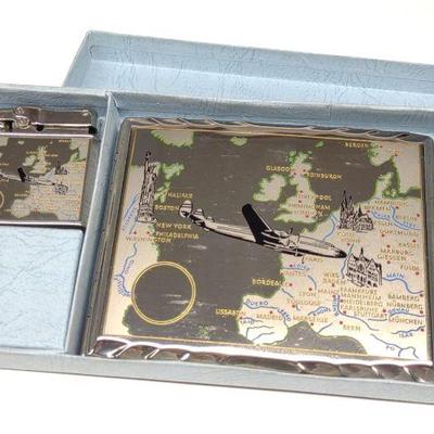 German Ibelo Monopol Cigarette Case & Lighter Set