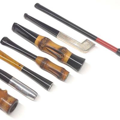 7 Vintage Cigarette Holders (Silver & Meerschaum)