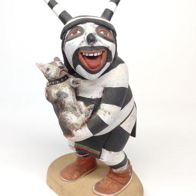 Neil David Sr. Hopi Kachina Doll of Koshare Clown