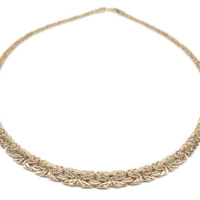 14K Gold Byzantine Necklace (17" long)