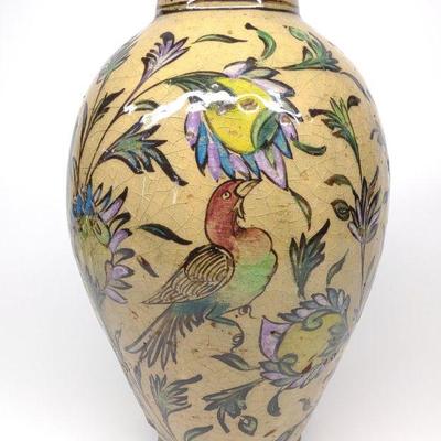 Antique 19th C. Persian Polychrome Vase