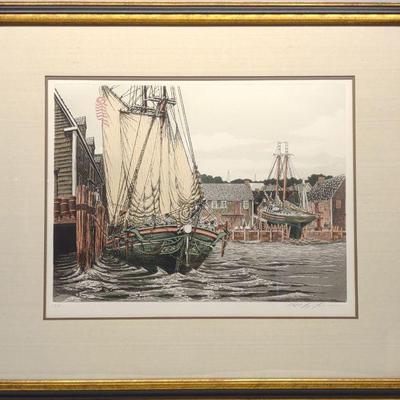 Alan Jay Gaines "The Lookout" Signed Engraving