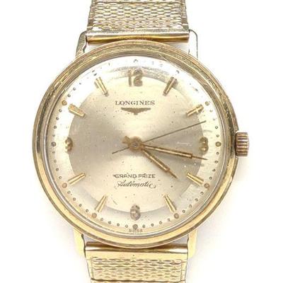 14K Gold Longines Grand Prize Automatic Mens Watch