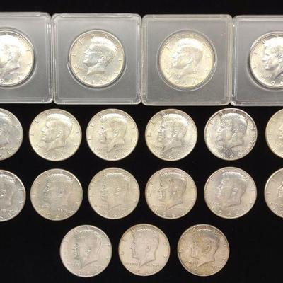 (19) 1964 Kennedy 90% Silver Half Dollar US Coins