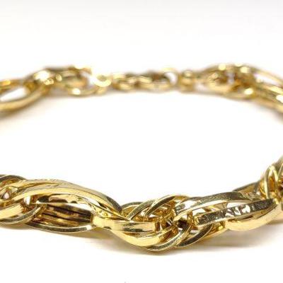 14k Gold Chain Link Bracelet (7.5" long)