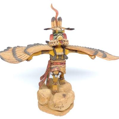Harry Bert Hopi Eagle Kachina Doll (12" tall)