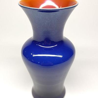 Imperial Cobalt Lead Lustre Art Glass Vase