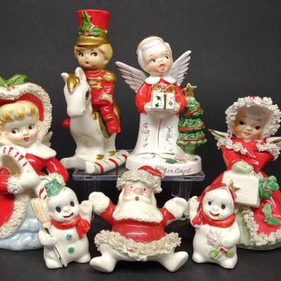 (8) Vintage Japan Porcelain Christmas Figurines