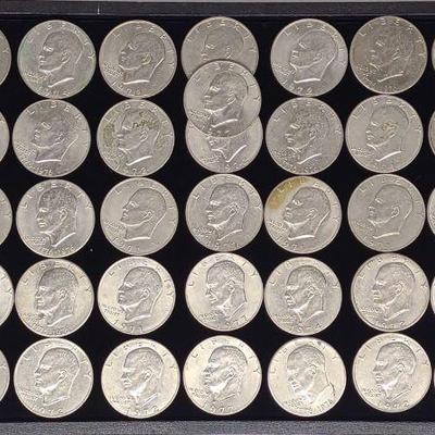 (48) Eisenhower One Dollar US Coins