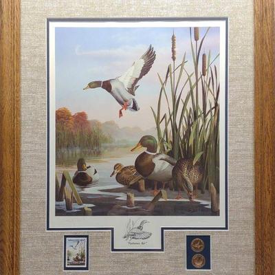 1991 Signed Leo Stans Duck Stamp Print Art
