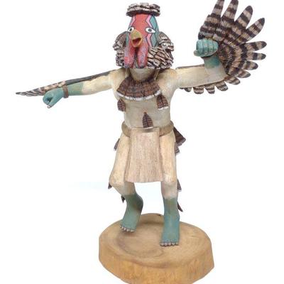 Ernest Chapella Hopi Turkey Kachina Doll (9" tall)