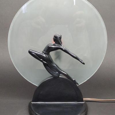 Art Deco Style Lady Dancing Silhouette Lamp