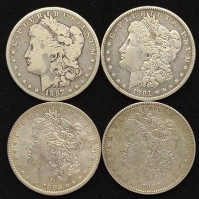 (4) Morgan Dollar US Coins
