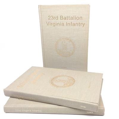 3 Signed Virginia Regiment Series Civil War Books