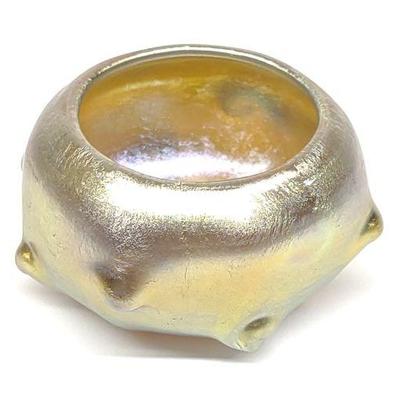 Tiffany Studios Favrile Art Glass Salt Cellar