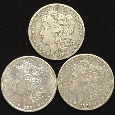 (3) Morgan Dollar US Coins
