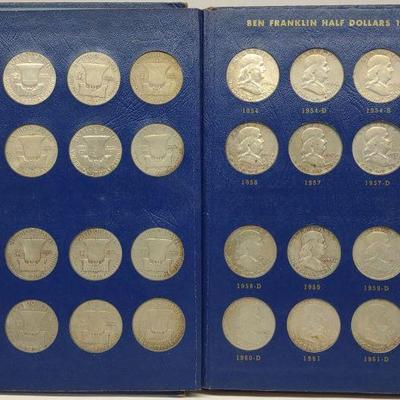 Complete 1948-63 Franklin Half Dollar Coin Book