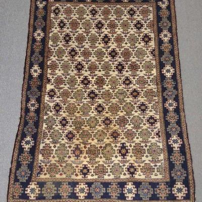 Caucasian Hand Knotted Allover Area Rug 5' x 3.5'